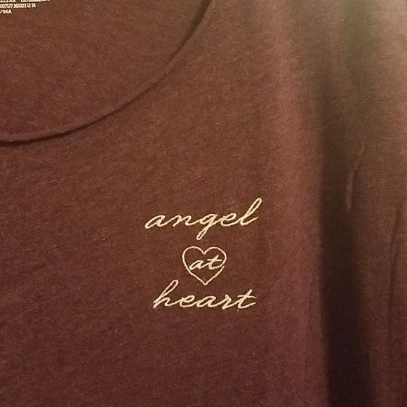 Short Sleeve Sleep Shirt "Angel at heart" - Picture 1 of 4